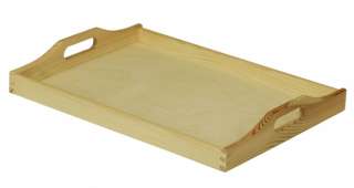 Holztablett Tablett Holz Serviertablett Betttablett 40x30x6,5 cm 