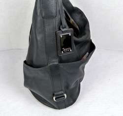 TIGNANELLO DESIGNER PURSE Black Leather Shoulder Hobo Bag M Medium G 
