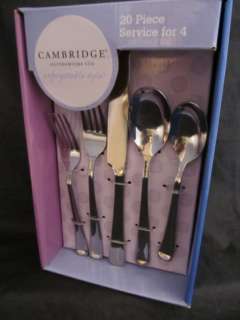 Cambridge HARLOW Stainless 18/0 Flatware Set Lot 20 Piece Service for 