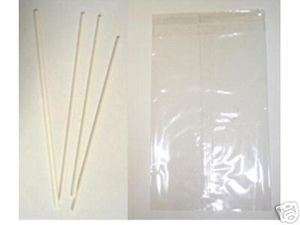 50 CELLOPHANE BAGS AND 50 LOLLIPOP STICKS CANDY MAKING  