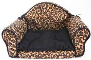 PET CAT DOG BED SOFA COUCH  DELUXE LEOPARD PRINT   CLASSY COUCH  