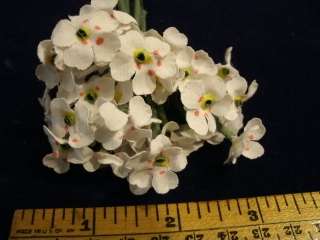 Vintage Millinery Flower Petite Organdy Lot NM5 White  