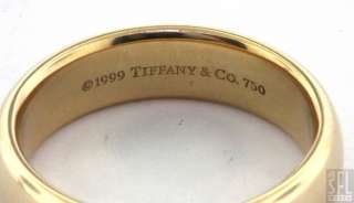 TIFFANY & CO 1994 HEAVY 18K YELLOW GOLD MENS WEDDING BAND RING  