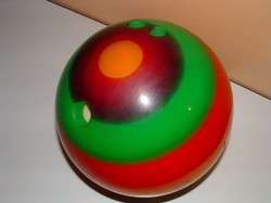 Ebonite ZEBRA RAINBOW CANDY STRIPE Multi Color RETRO DISCO Bowling 