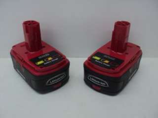 Two Craftsman 19.2V Lithium Ion Diehard Batteries AS IS  