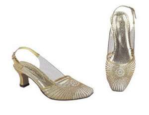 NEW Favor Gold Ladies Prom Formal Evening Shoes  