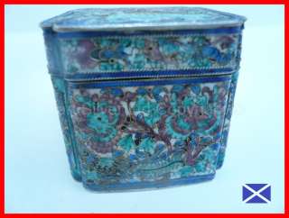 Chinese Export Silver & Enamel Box~c.1900~Maker is Unknown~  