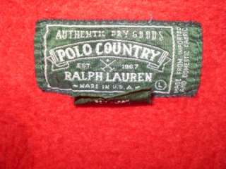 vtg Ralph Lauren Polo Country USA Hoodie denim jacket L  