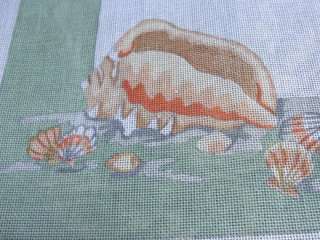 Sharianne Conch Shell Frame Pillow Needlepoint Canvas  