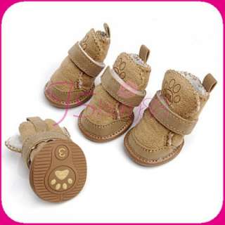 Warm Cozy Fit Small Dog Pup Shoes Boots Clothes Apparel  