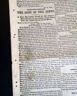 1864 Civil War Old Newspaper WILLIAM T. SHERMAN March the Sea 