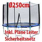 XL Trampolin Gartentrampolin 2,50 m Komplett Set 150kg GS geprüft 