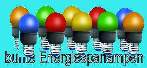 Energiesparlampe TROPFENFORM Bunt 10er Pack  