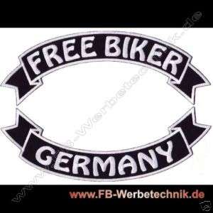 FREE BIKER   GERMANY Rückenaufnäher Patch Aufnäher 29cm  