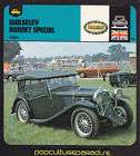 1934 WOLSELEY HORNET SPECIAL Car Picture 1978 AUTO CARD