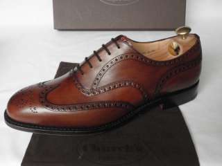Churchs CHETWYND Chestnut Brown Calf Leather Wingtips Brogue Shoes UK 