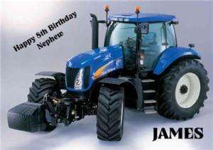 Personalised Tractor Card Nephew Grandson Son Brother  