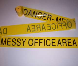 50 Danger Messy Office Area Crime Scene Yellow Caution Barricade Tape 