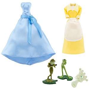 Disney Barbie Princess Tiana Wardrobe Set Doll 5pcs  