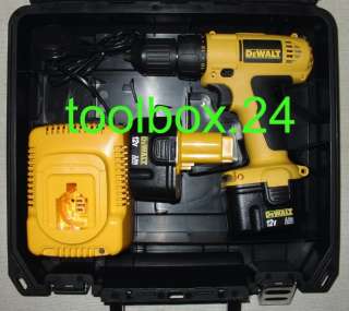 Photo below shows a DW907 Drill/Driver, 2x DE9074 12v batteries 