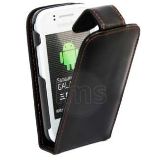   Magic Store   Black Flip Leather Case Samsung Galaxy Gio S5660 + Film