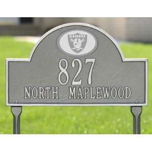  Oakland Raiders Pewter & Silver Personalized Address 