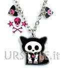 COLLANA SKELANIMALS KIT THE CAT EMO GOTH SCENE QUEEN