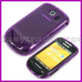 Soft Rubber Case Cover Samsung S3850 Corby II 2 Purple  