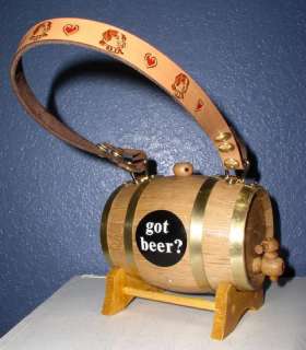 St Bernard Saint Keg Wooden Brandy Beer Barrel & Collar  