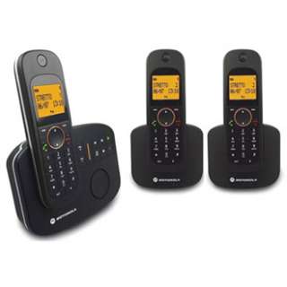 Motorola D1013 Trio DECT Telephone with Answer Machine   Black