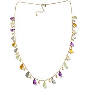 Real Collectibles by Adrienne® Multi Pastel 36 Briolette Necklace 