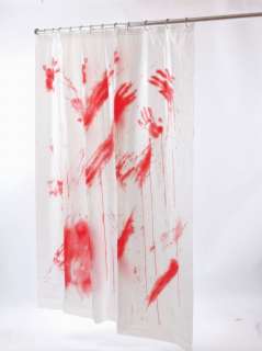 Bloody Shower Curtain Prop   Haunted House Accessories   15FW91031