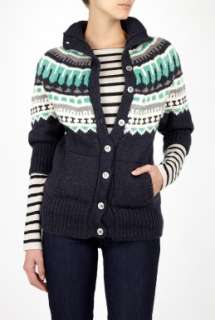   Joe Sister  Navy Mateo Chunky Fair Isle Cardigan by Paul & Joe Sister