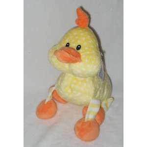    Breathe Easy Baby Yellow & White Dots Plush Duck Toys & Games