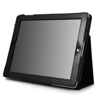 IPAD 2 Leather Case With Stand for Apple IPAD 2 (Black) Fits All Ipad2 