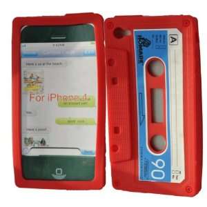  Mobile Palace  Red Cassette silicone case cover pouch for Apple 