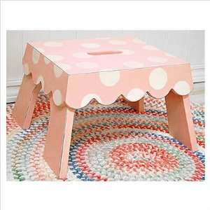  New Arrivals Stool, Pink Polka Dot Baby