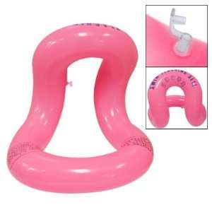  Letters Print Pink PVC Inflatable Swimming Boat Pool Ring 