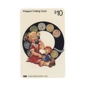  Collectible Phone Card $10 Artistic Little Girl In Dress With Doll 