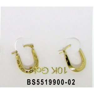 10k Yellow Gold High Shine Finish Cute And Pretty Double Sided Plain 