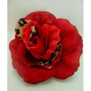  Animal Red Rose Hair Flower Clip 