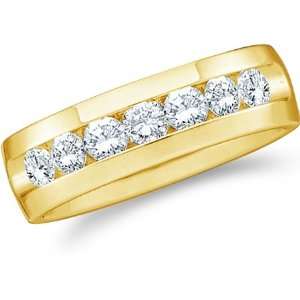   Set Round Cut Mens Diamond Wedding Ring Band 6mm (1/4 cttw) Jewelry