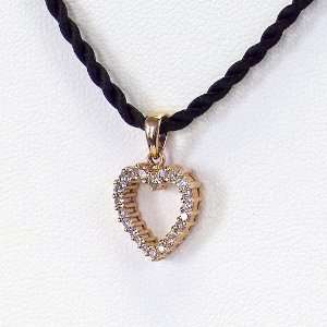   25 Carat 14K Rose Gold Diamond Heart Pendant CoolStyles Jewelry