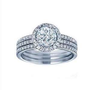  1.80 CT Round Diamond Bridal Ring Set 14K Gold All Sizes 