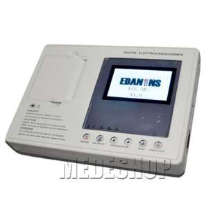 channel 12 LEAD color Screen ECG EKG machine Electrocardiograph 