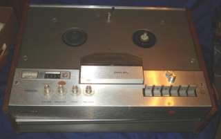   Vtg Philips Stereo 4 Track Reel to Reel Tape Recorder Player  
