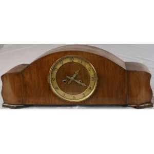   Vintage English Art Deco Westminster Mantle Clock Oak 