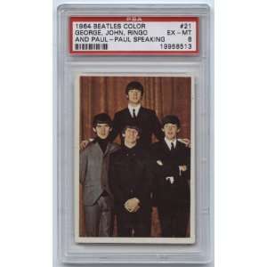 1964 Topps Beatles Color #21 George, John, Ringo and Paul PSA Graded 6 