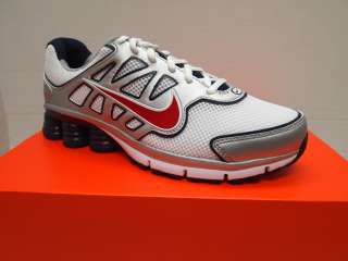Mens Nike Shox Qualify+ 2 Running Shoes White/Varsity Red Silver 