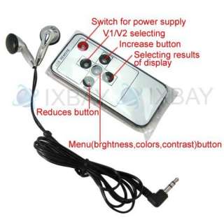 Car Vehicle 7 Pillow TFT LCD Color Monitor 2CH Video Input CCTV 